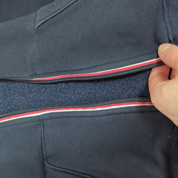 Boys Tommy navy cotton hoodie - Fits Small - Picture 5 of 6